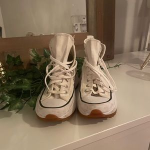 White platform converse